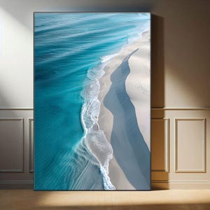 Nature Crashing Coastal Waves Canvas Wall Art, Ocean Coastal Wall Art, Coastal Decor, Nautical Wall Art, Beach Decor, Housewarming Gift -7