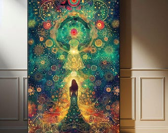 Heartsoul Cosmic Body Art Print | Canvas | Gaia | Meditation