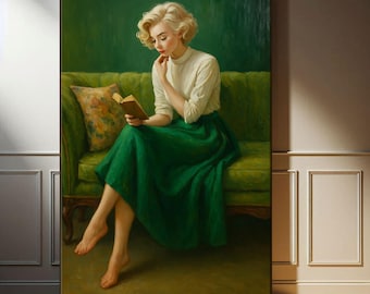 Reading Book Nook Canvas Print: Bookish Wall Art for Library Decor