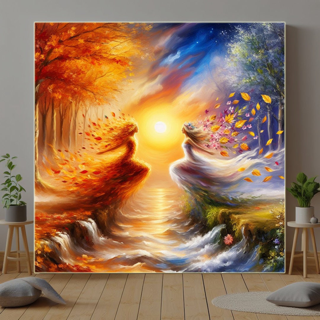 Mother Nature Canvas Wall Art, Tree of Life Yggdrasil Art Print ...