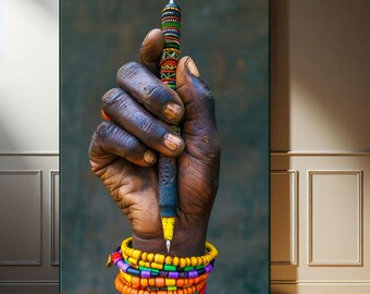 Black Power Canvas Print: African American Wall Art for Classroom Decor