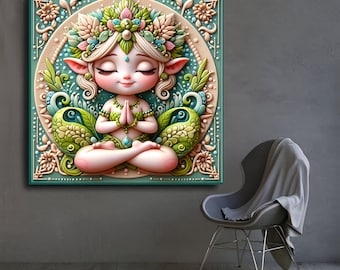 Buddha Canvas Print: Yoga Wall Art for Zen Garden Home Decor