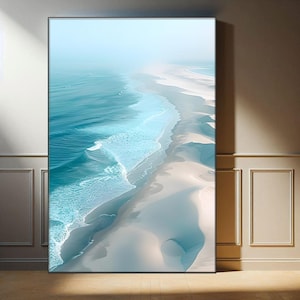 Nature Crashing Coastal Waves Canvas Wall Art, Ocean Coastal Wall Art, Coastal Decor, Nautical Wall Art, Beach Decor, Housewarming Gift -5