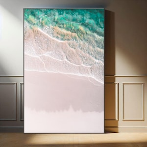 Nature Crashing Coastal Waves Canvas Wall Art, Ocean Coastal Wall Art, Coastal Decor, Nautical Wall Art, Beach Decor, Housewarming Gift -4