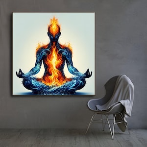 Nature Buddha Canvas Wall Art: Zen Garden Meditation Decor, Calming Artwork & Zen Yoga Poster, Spiritual Wall Art, Meditation and Yoga Gifts
