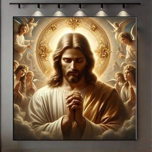 Christian Jesus Poster Painting Canvas Wall Art Decor Gifts, Catholic Home Decor, Spiritual Wall Art, Catholic Wall Art, Religious Wall Art