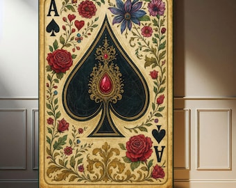 Ace of Spades Art Deck Playing Cards Painting Original 8