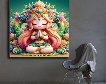 Zen Buddha Canvas Print: Yoga Wall Art for Zen Garden Home Decor