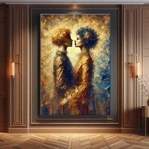 Trendy Queer Lgbtq Lesbian Wedding Gifts Canvas Wall Art, Abstract Lesbian Art, Girls Wall Decor, Lesbian Wedding Gift, Lgbtq Feminist Art