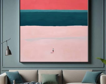 Lienzo decorativo con olas costeras rompiendo en la naturaleza, arte mural costero oceánico, decoración costera, arte mural náutico, decoración de playa, regalo de inauguración de la casa -9