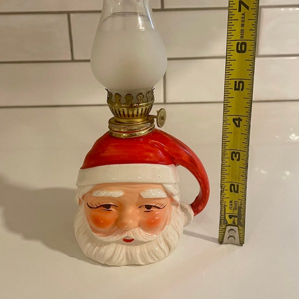 Vintage Santa Claus Miniature Kerosene Oil Lamp