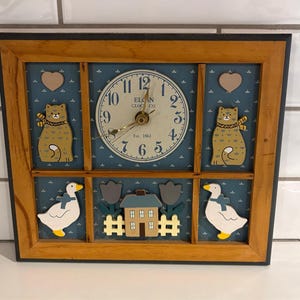 Vintage Elgin Wall Clock - Etsy