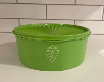 Vintage Tupperware Green Canister