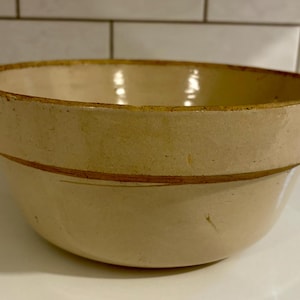 Antique Primitive Stoneware Bowl