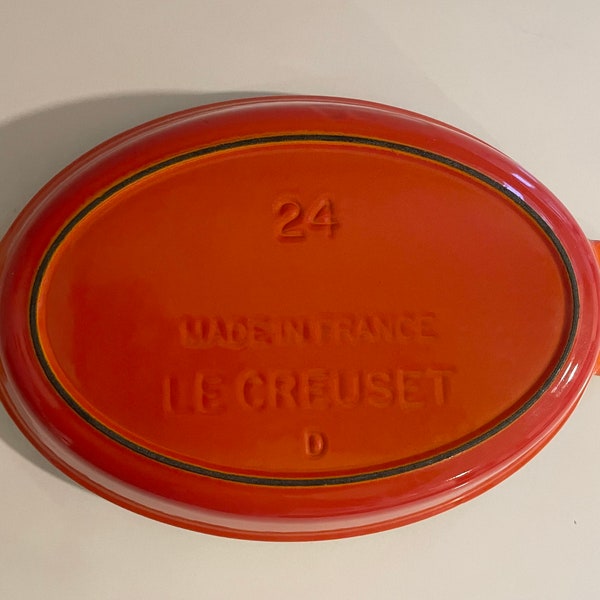 Vintage Le Creuset Cast Iron Gratin Dish 24 D