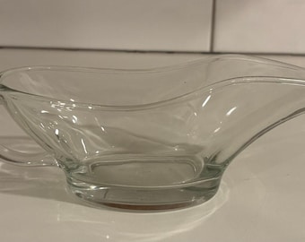 Salsera de vidrio transparente Anchor Hocking fabricada en EE. UU.