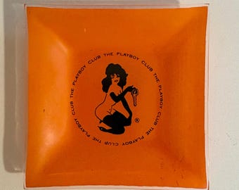 Cinzeiro laranja vintage do Playboy Club - Lembrança