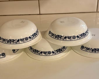 Set di 5 ciotole vintage Corelle by Corning Old Town Blue