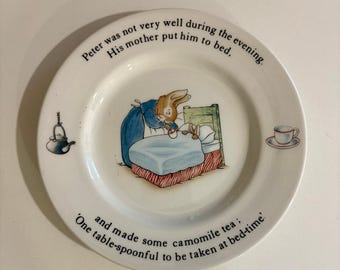 Vintage Beatrix Potter Peter Rabbit Wedgwood Teller