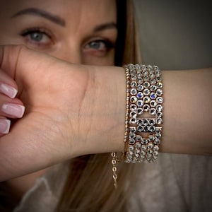 Valentinstag Geschenk für sie Gold Apple Watch Armband iWatch Band Frauen Handmade Apple Uhr Kristalle Bling Apple Armband Baguette Armband