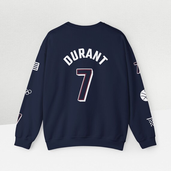 Kevin Durant 2024 Paris Olympics Jersey Sweatshirt Team USA Basketball Apparel KD Olympic Gear Men s Women s Sportswear Etsy