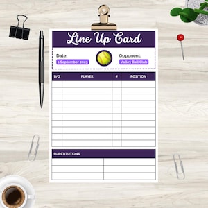 Softball Line Up Template – Editable Canva Template