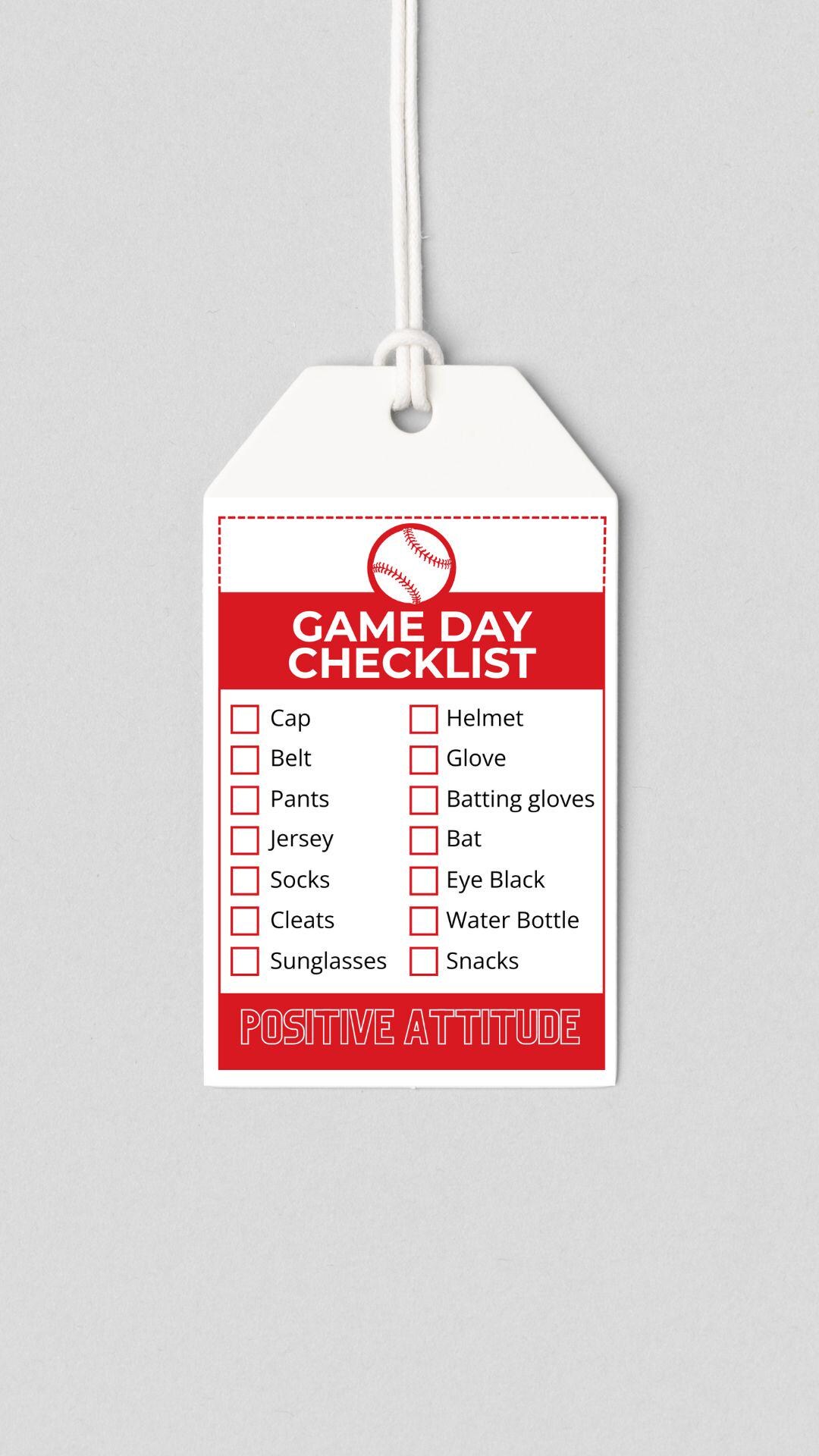 Baseball Game Day Checklist – Editable Canva Template - Etsy