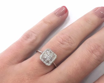 WOMEN&#39;S White Gold DIAMONDS RING