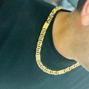 Hollow 18 karat Gold Men's CHAIN with 48.75 grams of gold, 50 cm Yellow gold chain, 50 cm man necklace