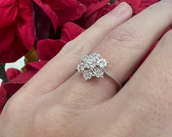 Bague Ancienne Or Rose 9 Carats - Cabochon Grenat - Taille 4 1/2 - Vintage Succession