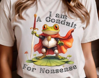 Lustiger Frosch Krieger PNG Bündel, süßes Meme Frosch Ritter Clipart, Schwert Illustration, Unsinn Zitat Sublimation, digitaler Download