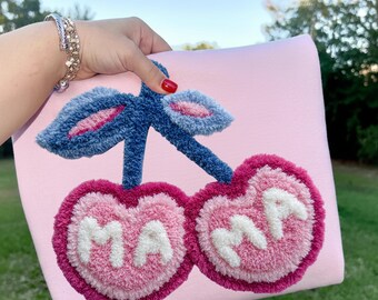 Cherry Mama PNG, Punch Needle Design, Coquette XOXO, Digital Download, Sublimation Design