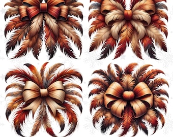 Thanksgiving Turkey Bow Png, Retro Fall Clipart, Sublimation Design, Digital Download
