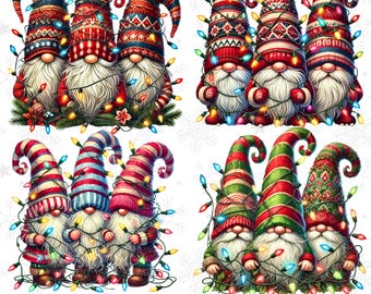 クリスマスノームPNG、ホリデーライト、クリスマス昇華、昇華デザイン、デジタルダウンロード