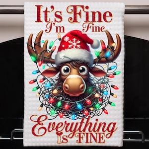 素晴らしいムースPNG、ムースが絡まったクリスマスライトPNG、昇華PNG、クリスマスライトPNG、かわいいムースの印刷物、ホリデーユーモアクリップアート