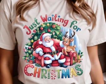 Retro Santa Christmas PNG, Holiday Sublimation Design, Digital Download