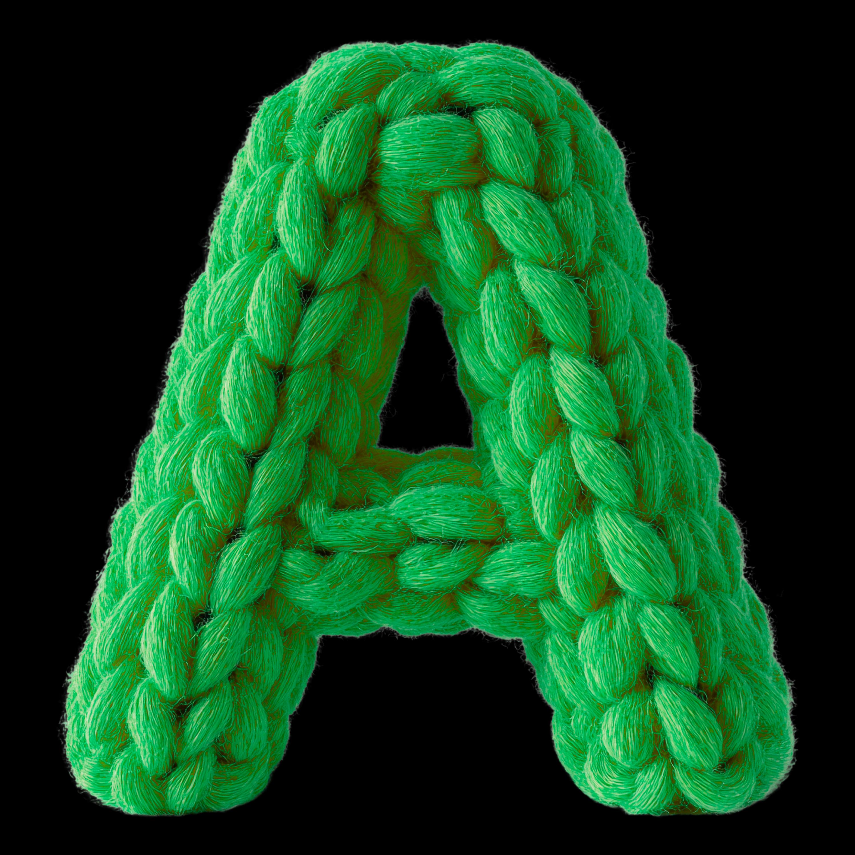 Knitted Alphabet PNG Bundle, Yarn Letters Clipart, Chunky Knit Font ...