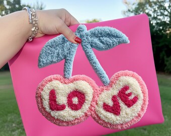 Cherry Love Punch Needle PNG Bundle, Y2K Coquette Pattern, Digital Download, Sublimation design