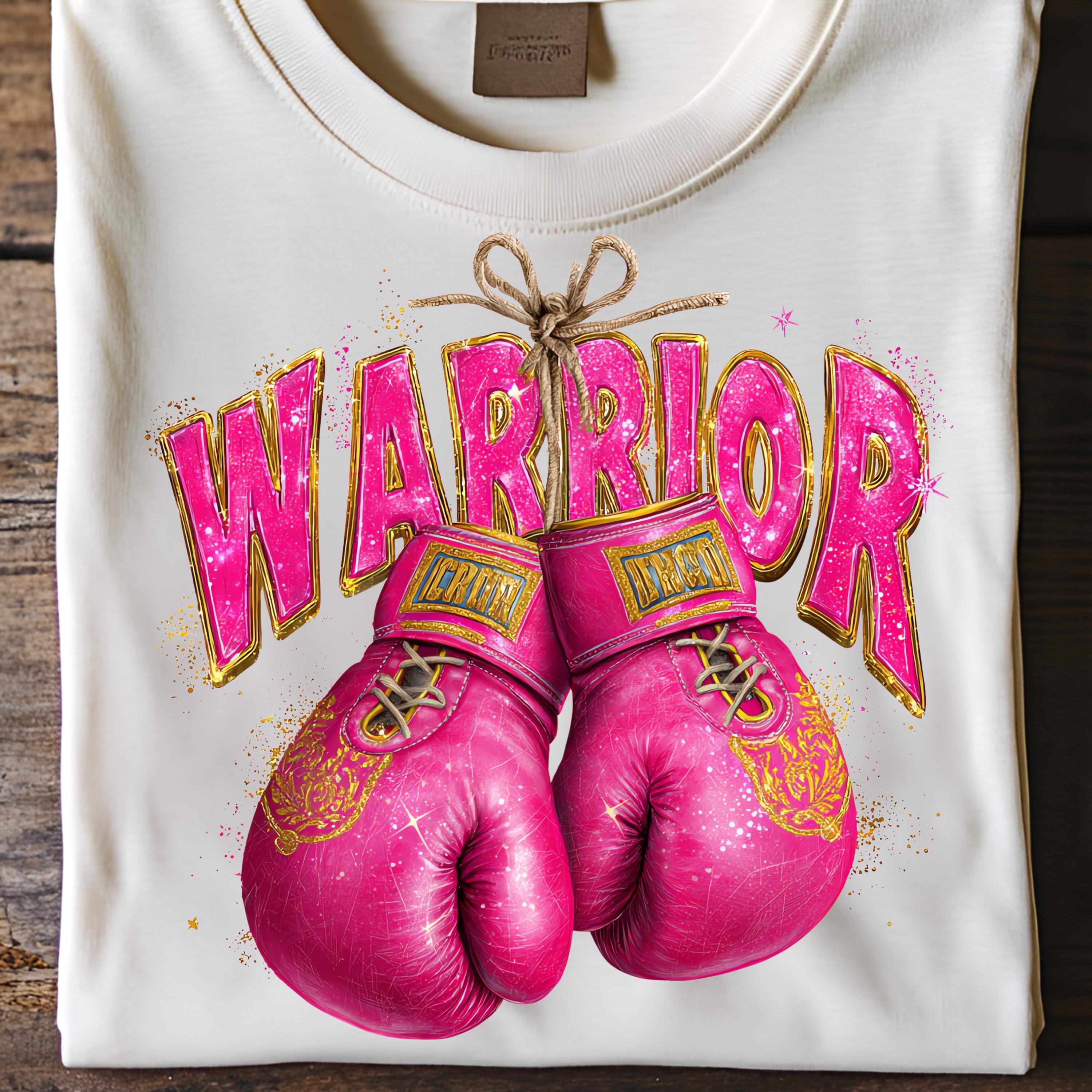 Pink Glitter Warrior Boxing Gloves PNG, Breast Cancer Awareness ...