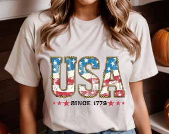 USA Flag Since 1776 PNG, Patriotic Sublimation Design, Digital Download