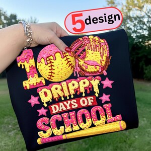 100 Days of School Sports PNG Bundle, Kids Shirt Sublimation (5 Designs), Digital download