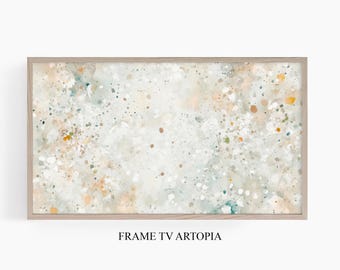 フレームTV向け抽象アート：モダンニュートラルペインティング（デジタルダウンロード）