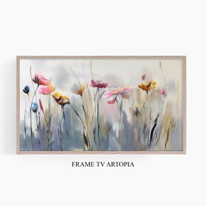Frame TV Art: Abstract Floral Watercolor Painting (Digital Download)