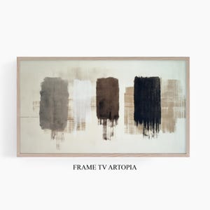 Modern Abstract Frame TV Art: Neutral Mid-Century Painting (Digital Download)