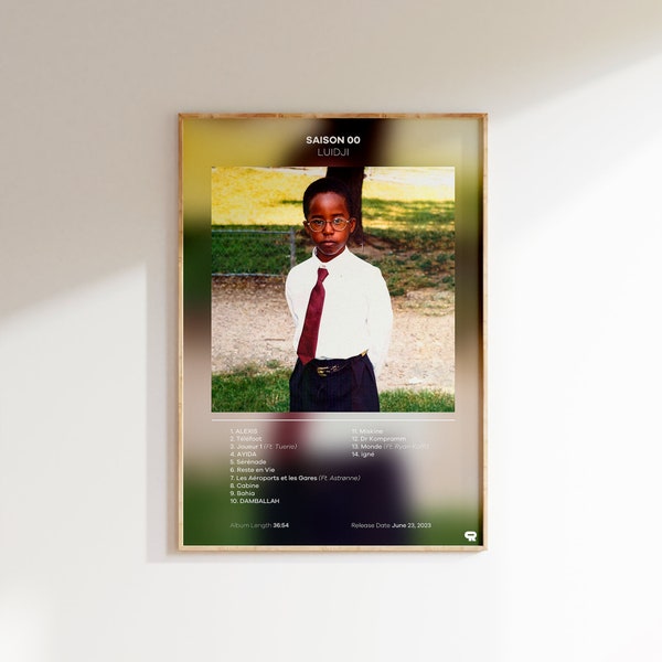 Album Cover Poster Saison 00 de Luidji, affiche rap fr, rapper poster, album wall art, album cover, rap posters, rap francais