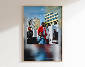 Album Cover Poster Mélo de Tiakola, affiche rap fr, rapper poster, album wall art, album cover, rap posters, rap francais
