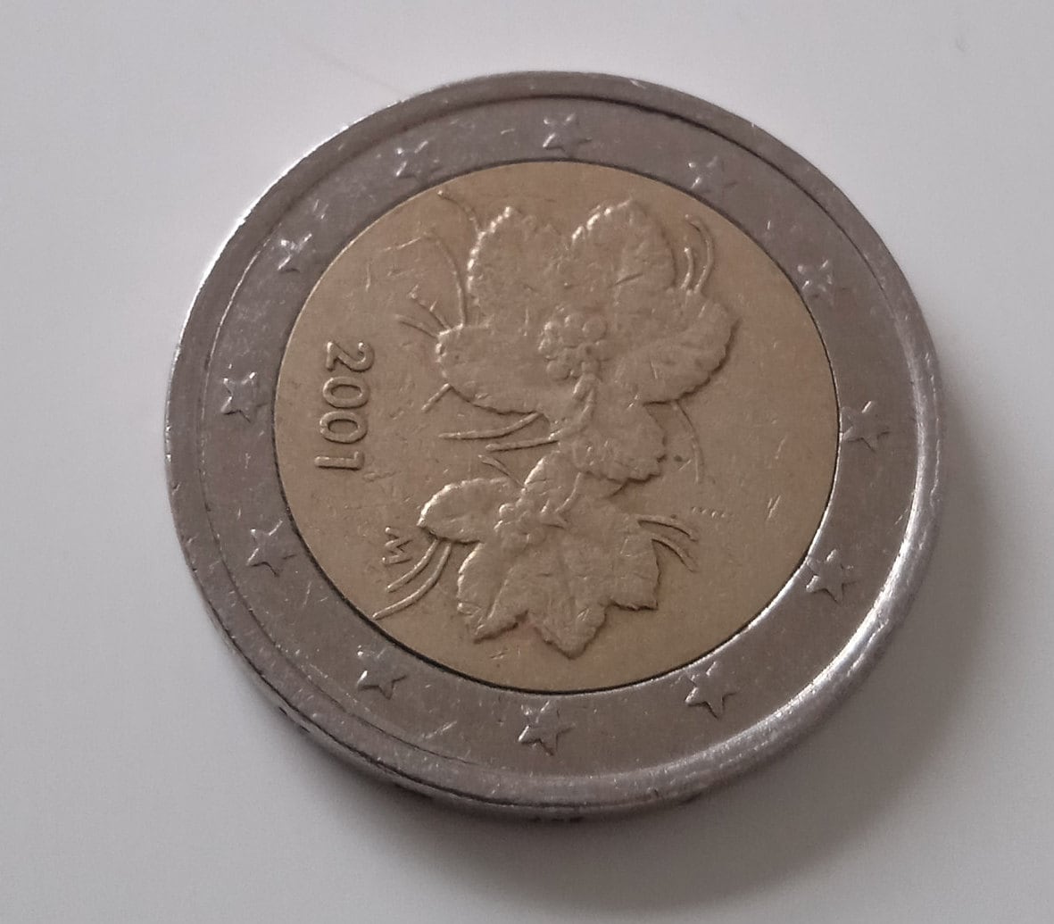 2EuroMünze, finnische Blume, seltenes Fundstück, Jahr 2001 Etsy.de