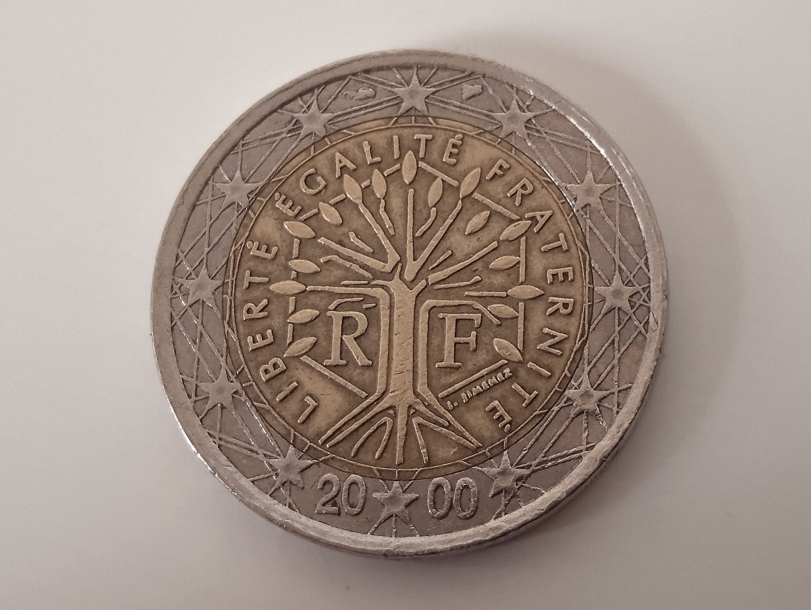 2 Euro Coin 2000 France France Error Error Lieberte Egalite