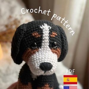 Patron d&#39;amigurumi Bouvier bernois | Patron d&#39;amigurumi Bouvier bernois PDF | Téléchargement numérique