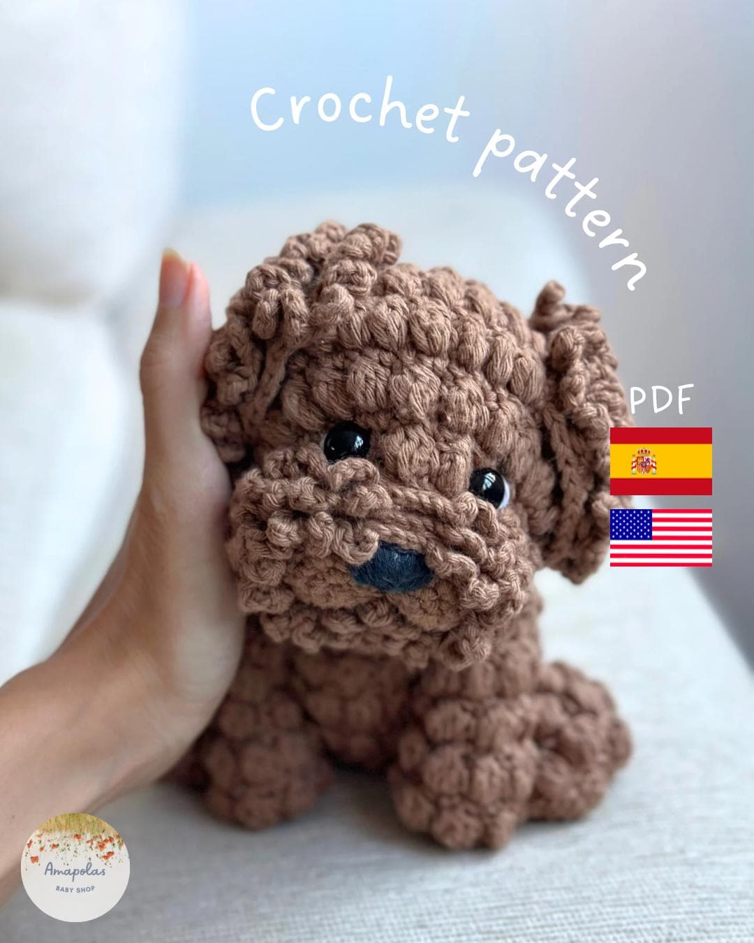 30 Poodle Crochet Patterns to Stitch Adorable Dogs, Toys, and Textured Amigurumi 4 Toy Poodle Crochet Pattern PDF